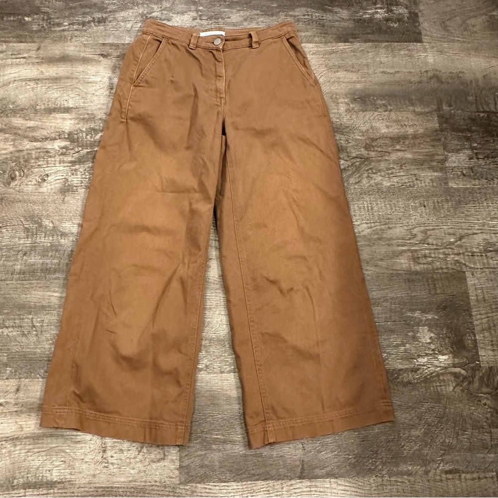 Everlane Women's Wide Leg Tan Pants